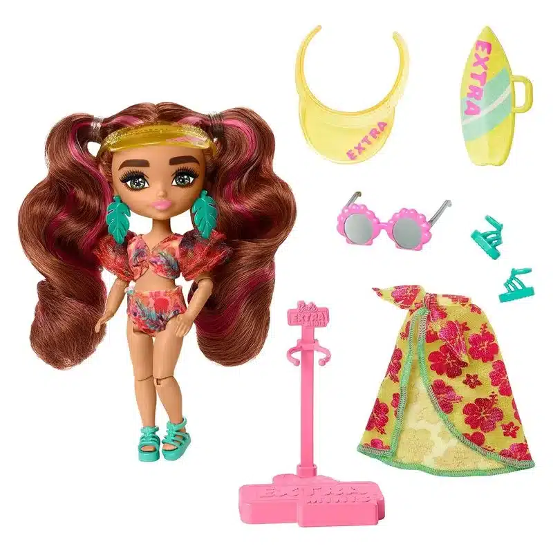 Barbie Extra Fly Mini playa conjunto moda y accesorios viaje HPB18 MATTEL