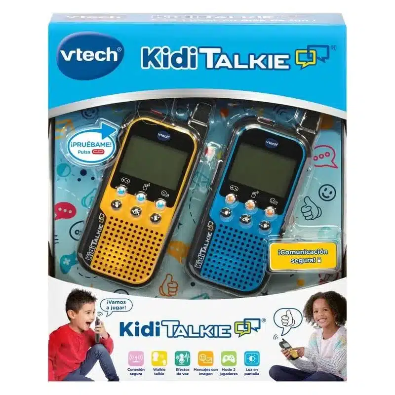 Walkie-Talkie infantil KidiTalkie 6 en 1 color azul y amarillo 80-518567 VTECH