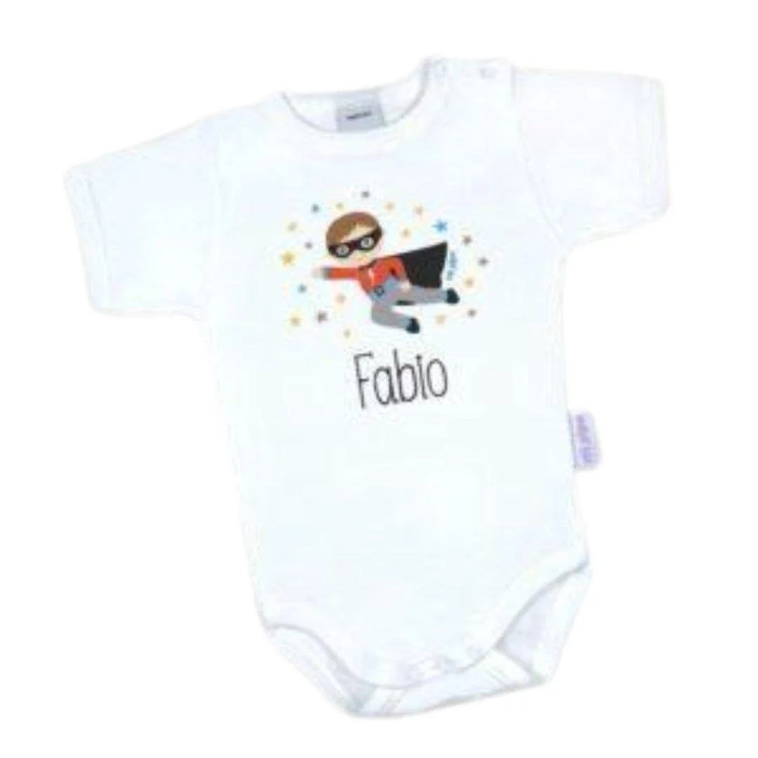 Body Personalizado Bebé Nombre + Superhéroe