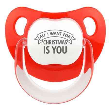 Chupete Baby Navideño All I want for Christmas is you